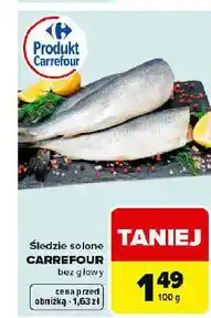 Carrefour Śledź solony bez głowy Carrefour oferta