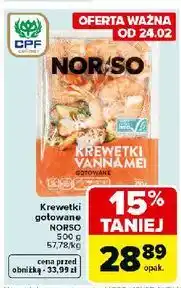 Carrefour Krewetki gotowane vannamei Norso oferta