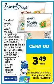 Carrefour Tortilla wieloziarnista Simpl oferta