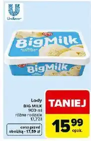 Carrefour Lody śmietankowo-waniliowe Algida Big Milk oferta