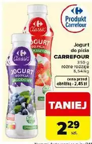 Carrefour Jogurt truskawkowy Carrefour Classic oferta
