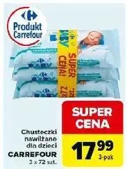 Carrefour Chusteczki nawilżane z lanliną i alantoniną Carrefour Baby oferta