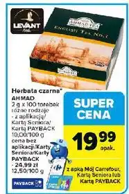Carrefour Herbata ekspresowa z zawieszką Ahmad Tea London English No. 1 oferta