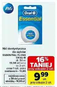 Carrefour Nić dentystyczna 50 m Oral-B Essential Floss oferta