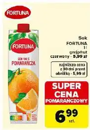 Carrefour Sok czerwony grejpfrut Fortuna oferta
