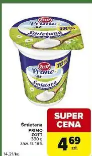 Carrefour Express Śmietana 18% Zott Primo oferta