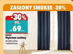 Biedronka Zasłony welwetowe na przelotkach 140 x 250 cm Smukee oferta