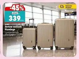 Biedronka Zestaw walizek flamingo Wings oferta