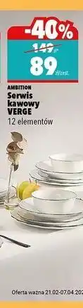 Biedronka Serwis kawowy verge Ambition oferta