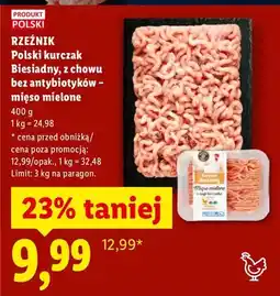 Lidl Polski kurczak Biesiadny, z chowu bez antybiotyków - mięso mielone oferta