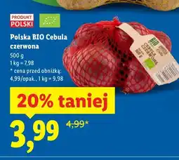 Lidl Cebula czerwona BIO oferta