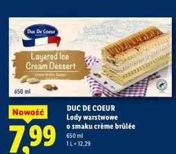 Lidl Lody warstwowe o smaku crème brûlée oferta