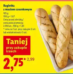 Lidl Bagietka z masłem czosnkowym oferta