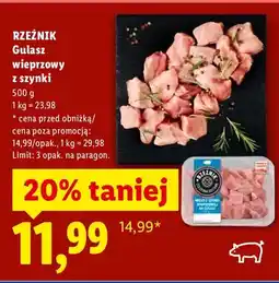 Lidl Gulasz wieprzowy z szynki oferta