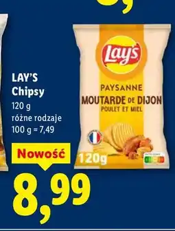 Lidl Chipsy różne rodzaje oferta