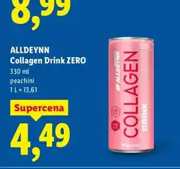 Lidl Collagen drink ZERO peachini oferta