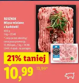 Lidl Mięso mielone z karkówki oferta