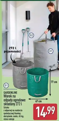 ALDI GARDENLINE Worek na odpady ogrodowe składany oferta