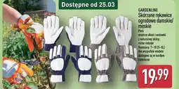 ALDI GARDENLINE Skórzane rękawice ogrodowe damskie/męskie oferta