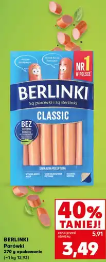 Kaufland BERLINKI Parówki 270 g opakowanie oferta