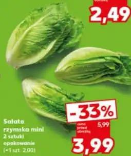 Kaufland Sałata rzymska mini 2 sztuki opakowanie oferta