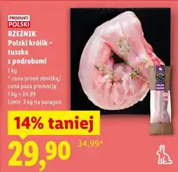 Lidl RZEŹNIK Polski królik - tuszka z podrobami oferta
