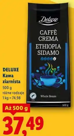 Lidl DELUXE Kawa ziarnista Caffè Crema Ethiopia Sidamo oferta