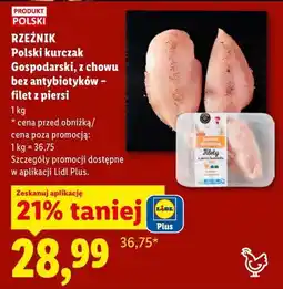 Lidl RZEŹNIK Polski kurczak Gospodarski, z chowu bez antybiotyków - filet z piersi oferta