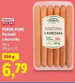 Lidl PIKOK PURE Parówki z kurczaka oferta