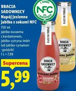 Lidl BRACIA SADOWNICY Napój jesienne jabłko z sokami NFC oferta