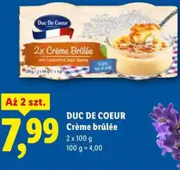 Lidl DUC DE COEUR Crème brûlée oferta