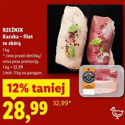Lidl RZEŹNIK Kaczka - filet ze skórą oferta