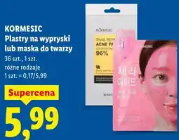 Lidl KORMESIC Plastry na wypryski lub maska do twarzy oferta