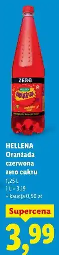 Lidl HELLENA Oranżada czerwona zero cukru oferta