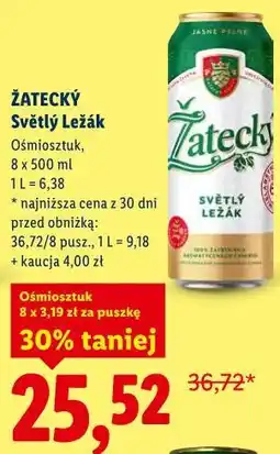 Lidl Žatecký Světlý Ležák Ośmiosztuk oferta