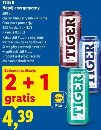 Lidl TIGER Napój energetyczny oferta