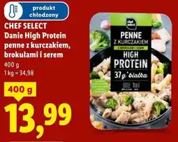 Lidl CHEF SELECT Danie High Protein penne z kurczakiem, brokułami i serem oferta