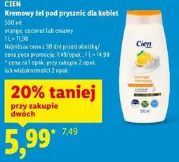 Lidl CIEN Kremowy żel pod prysznic dla kobiet oferta