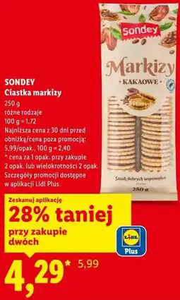 Lidl SONDEY Ciastka markizy oferta