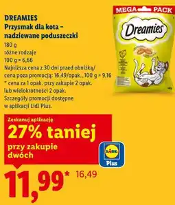 Lidl DREAMIES Przysmak dla kota - nadziewane poduszeczki oferta