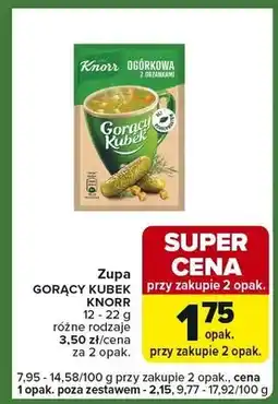 Carrefour Express Zupa Gorący Kubek różne rodzaje oferta