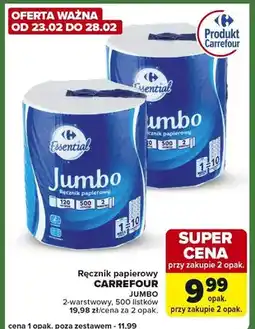 Carrefour Express Ręcznik papierowy Jumbo 2-warstwowy oferta