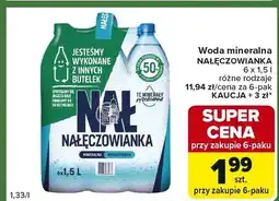 Carrefour Express Woda mineralna różne rodzaje oferta