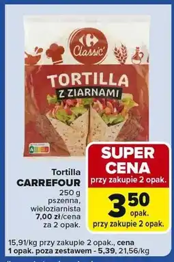 Carrefour Express Tortilla z ziarnami, pszenna, wieloziarnista oferta