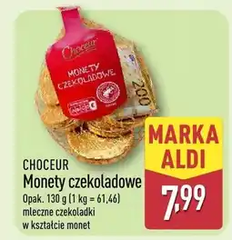 ALDI Monety czekoladowe mleczne czekoladowe w kształcie monet oferta