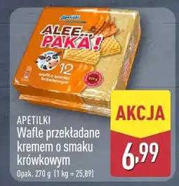 ALDI Wafle przekładane kremem o smaku krówkowym oferta