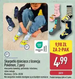ALDI Skarpetki dziecięce z licencją Pokémon, 2 pary oferta