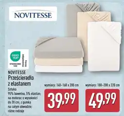 ALDI Prześcieradło z elastanem Novitesse oferta
