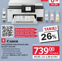Selgros Urządzenie wielofunkcyjne Canon Maxify GX1040 oferta