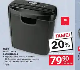 Selgros Niszczarka Nedis PASH112BKA4 oferta